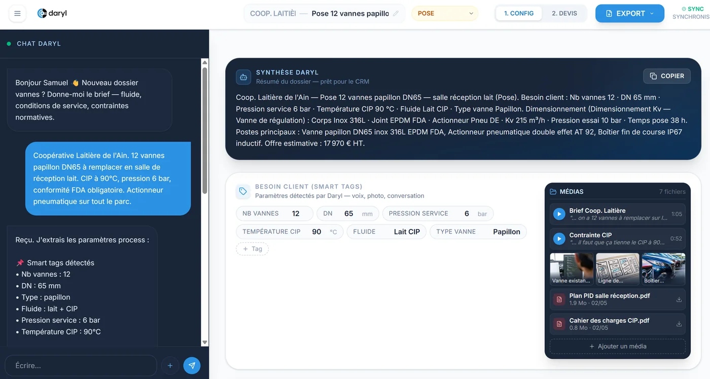 DARYL intelligent configurator: expert chat, Smart Tags and multimodal media panel